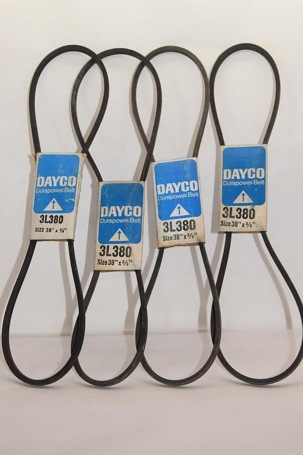 (NEW - Lot of 4) DAYCO 3L380 38" x 3/8" Durapower V-Belt USA