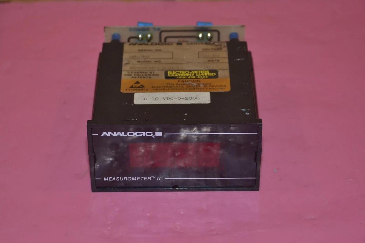 Used ANALOGIC MEASUREMETER II AN25M00-EP-1-XX-10-X-X AN25M00EP1XX10XX 117 VAC