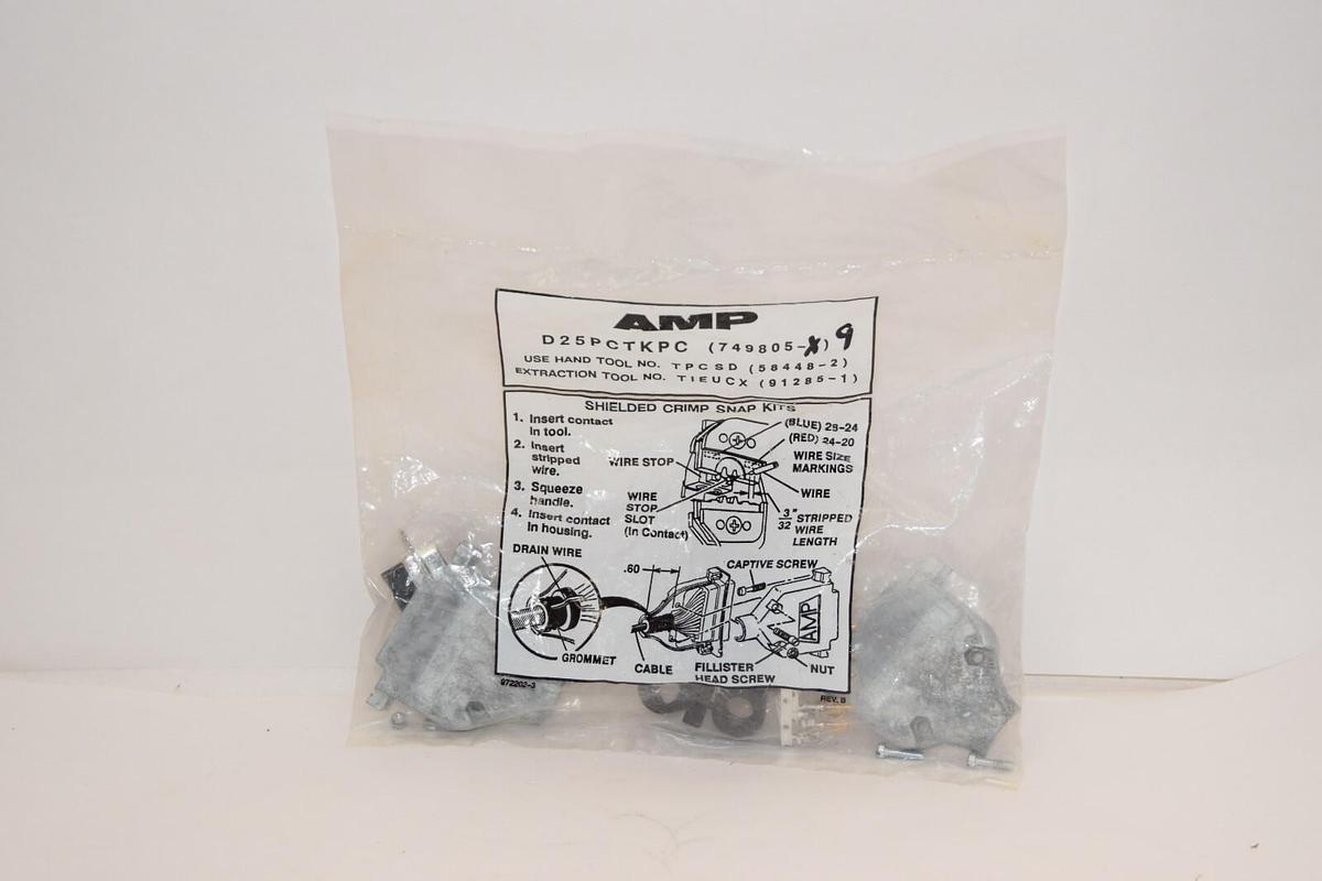 (NEW) AMP D25PCTKPC 749805-9 Connector Kit