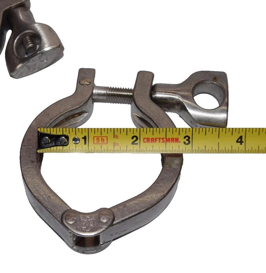 Tri-Clover 2-1/2" 304 Stainless Steel Sanitary Clamp (New - Lot of 4)
