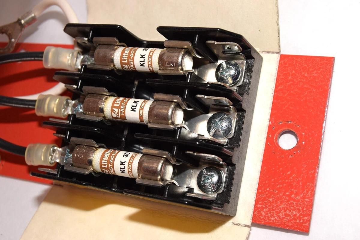 Used Collmer Semiconductor HE4803 Surge Arrester with BM6033SQ Fuse Holder