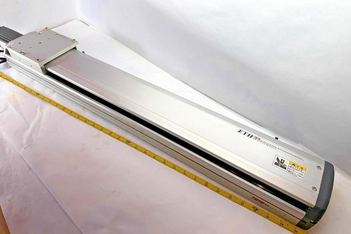 Used TOYO ETH Linear Actuator ETH14-L20-650-BC-T40-C4 ETH14 w/ Servo Motor 110v