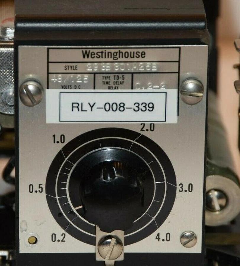 Refurbished Westinghouse 293B301A25B 48/125V Type TD-5 0.2-2 Time Delay Relay