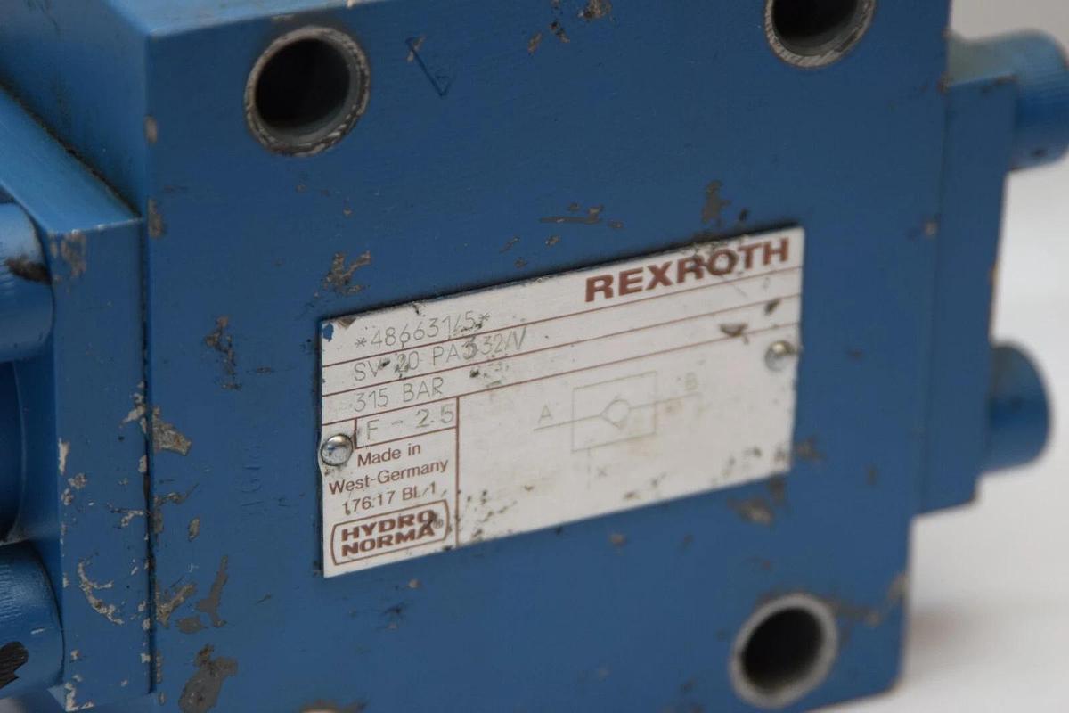 Used REXROTH SV 20 PA332/V 486631/5 315Bar Hydro Norma Unit