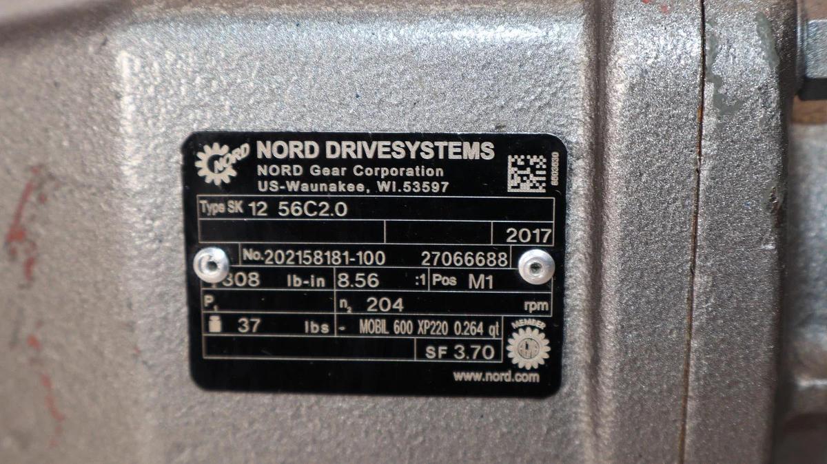 NORD Gear Box Worm Speed Reducer SK 12 56C2.0 202158181-100 8:56:1 (NOS)