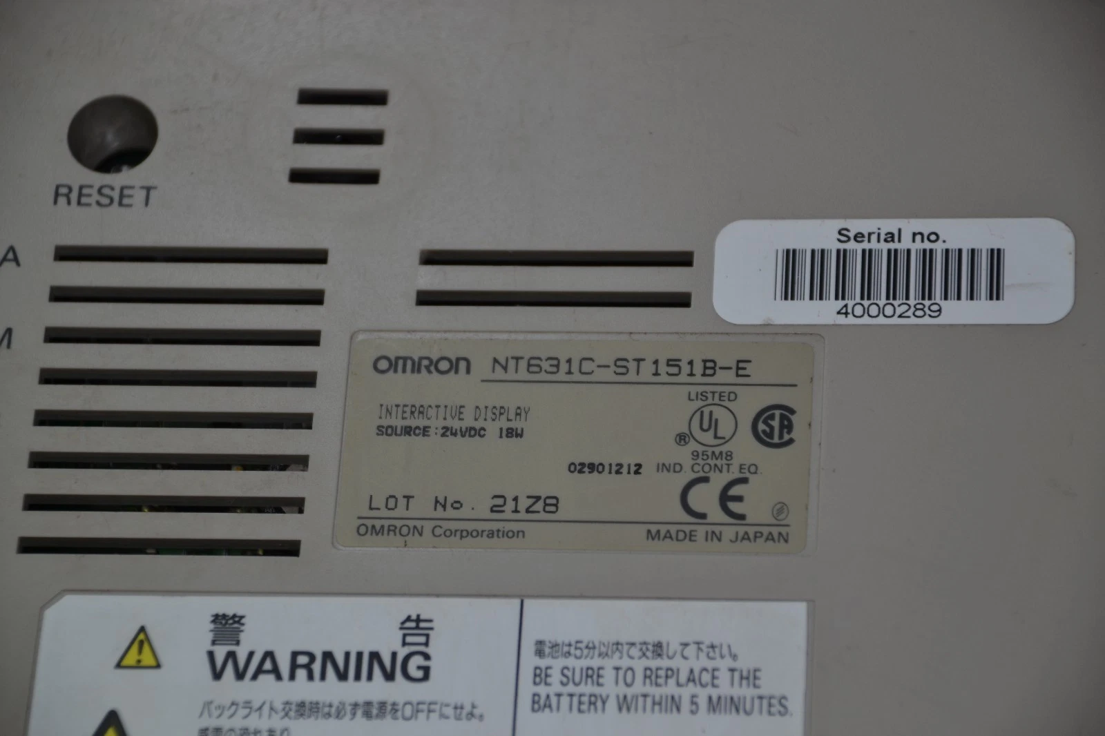 Used OMRON NT631C-ST151B-E NT631CST151BE Interactive display 24v