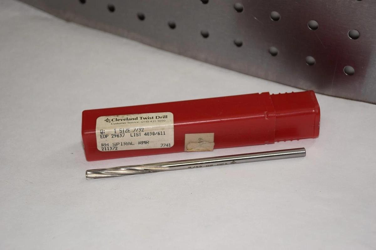 CLEVELAND 1 Size 7/32 7/32 HS SPIRAL REAMER TWIST DRILL BIT NEW