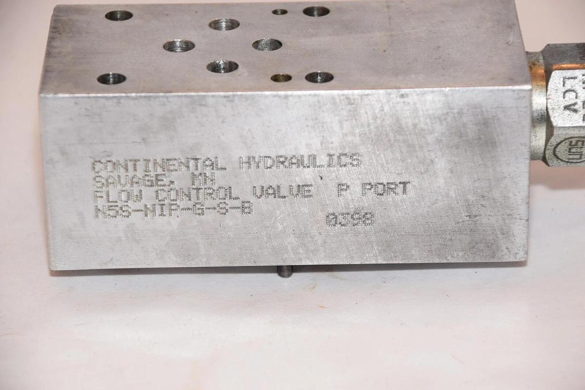 Used CONTINENTAL HYDRAULICS N5S-NIP-G-S-B Flow Control Valve