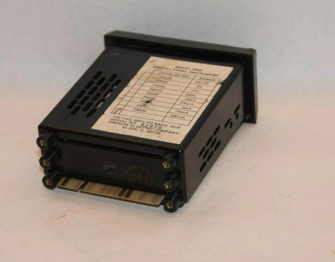 Used SIMPSON ELECTRIC COMPANY 2865 24502 2865-24502 20V Digital Panel Instrument