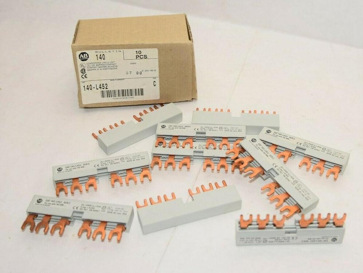(NEW - BOX OF 10) ALLEN BRADLEY 140-L452 Series C Commoning  Link 2 Unit