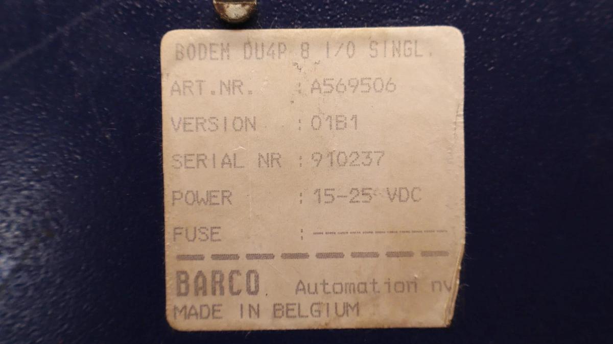 Used Barco A569506 , DU4P 8 I/0 Single Module 15-25Vdc Panel