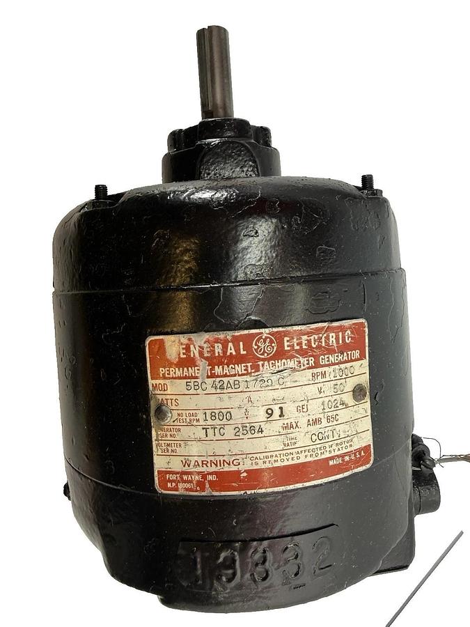 Refurbished GE MOTORS 5BC42AB1729C 5BC42 Dc Tach 50Vdc 5/8" Tachometer Generator