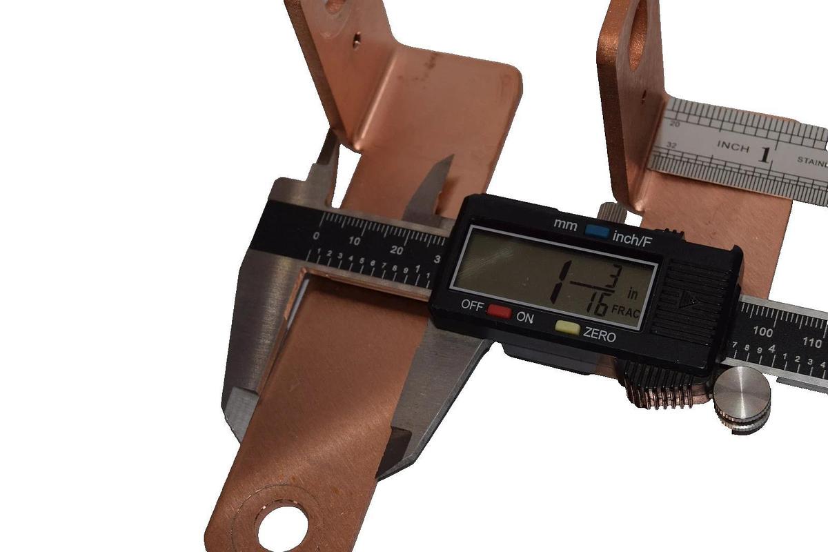 Used Buss Bar 5" x 2" x 5/32" Copper (Lot of 3)