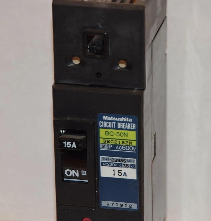 Used MATSUSHITA 15 amp Circuit Breaker BC-50N BBC2152N 2 pole 15A 15 A