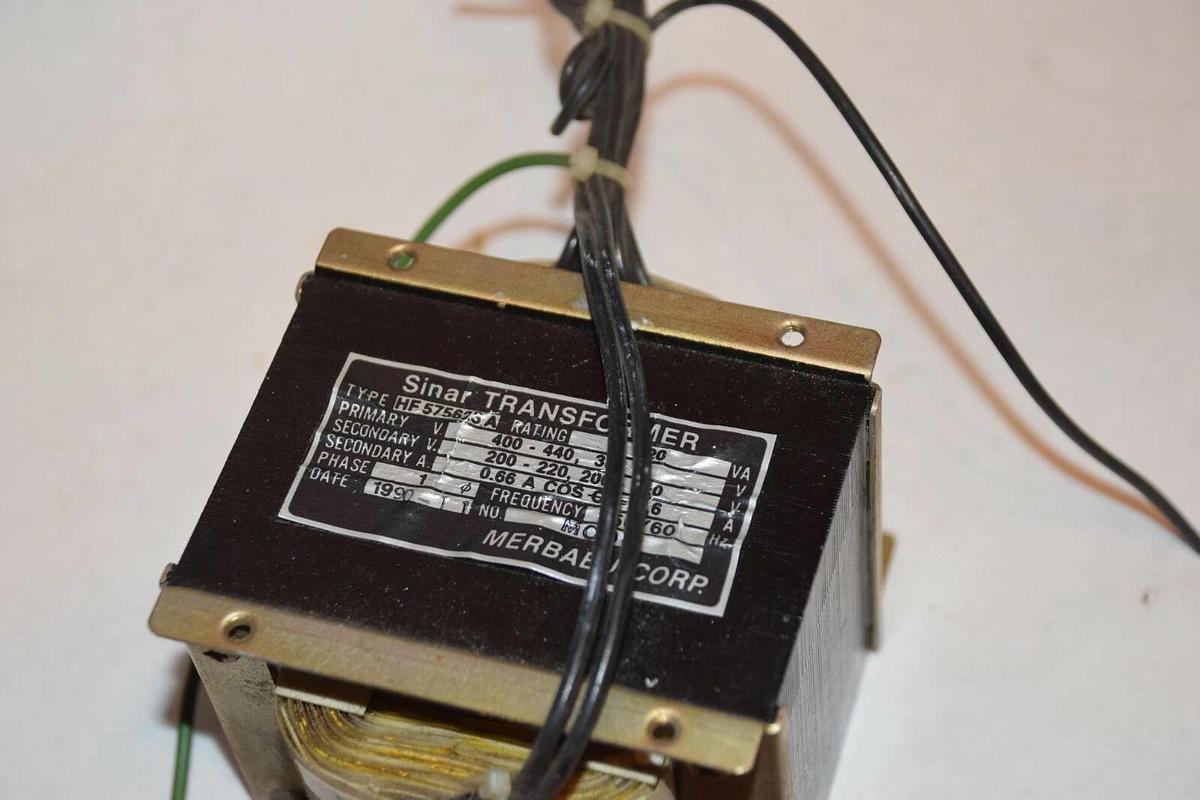 Used SINAR HF575623A 120VA PRI 400V SEC 200V 0.6AMP 1PHASE TRANSFORMER