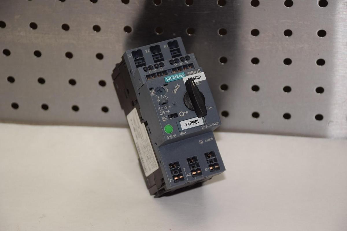 Used SIEMENS 3RV2011-1AA20 1,1-1,6A MOTOR PROTECTION CIRCUIT BREAKER