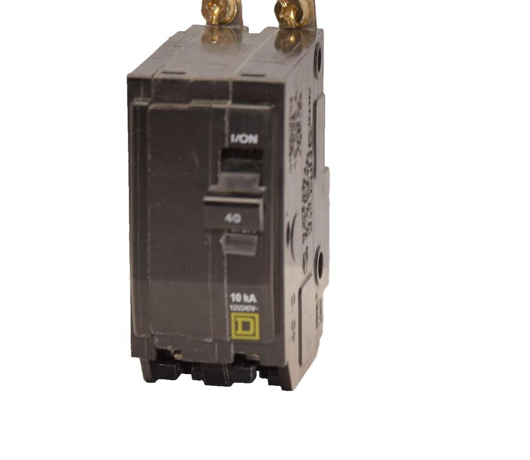 Used Square D Breaker DP-4075 HACR QOB 40A 40 Amp 2 Pole 2P 120/240v (Used)