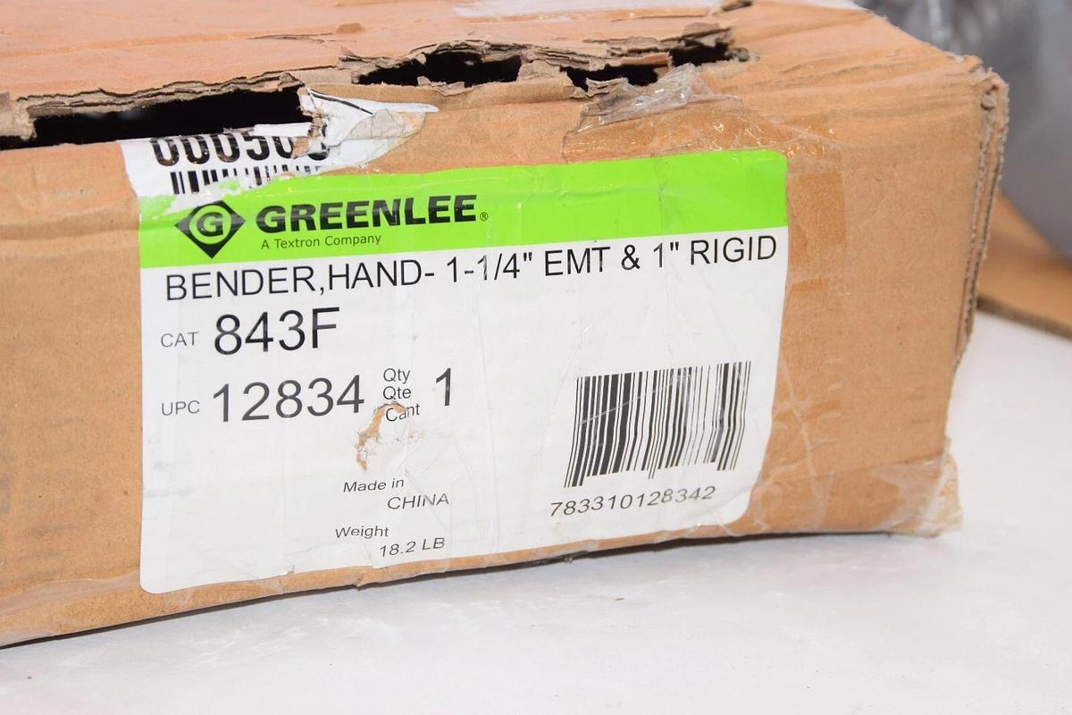 (NEW) GREENLEE 843F 1-1/4" EMT & 1" Rigid Site-Rite Iron Hand Bender "Head only"