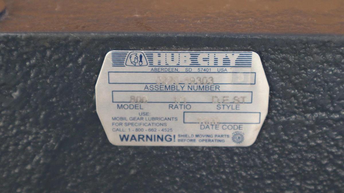 Hub City Gear Box Speed Reducer 0220-59303 800 1:1 D,E ST USA (NEW)