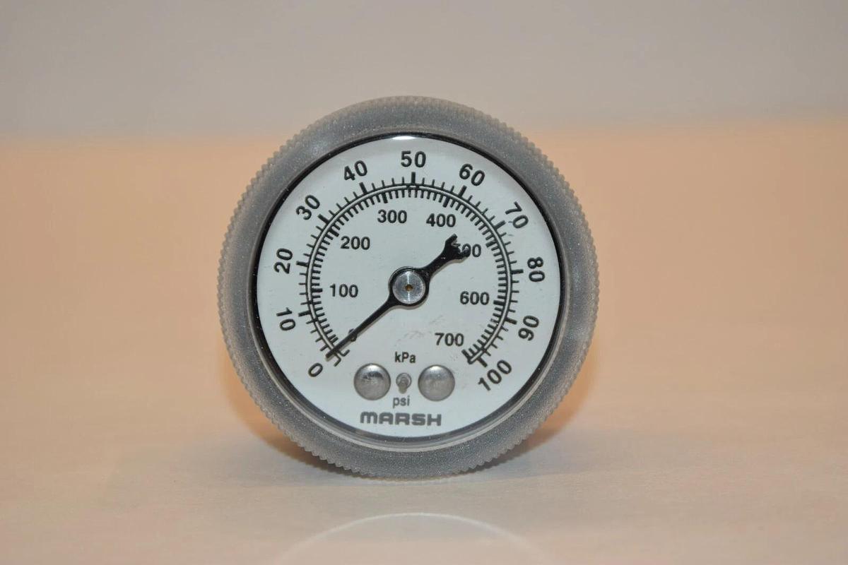 NEW MARSH INSTRUMENT J2048 0-100psi 2" FACE 1/4" NPT PRESSURE GAUGE