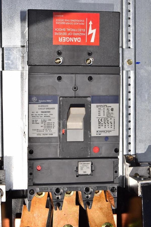 Used General Electric GE A-Series II Panelboard Panel AQF3424JBX 400A 208y/120 3ph 4w