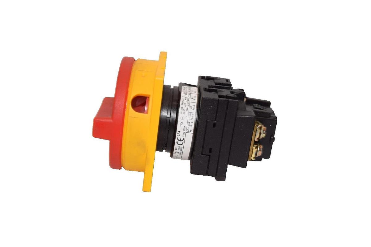 Used Moeller T0-1-102 , T01102 01 Amp 600Vac Red Main Power Switch