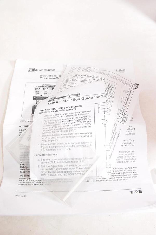 Cutler Hammer W200M6CFC,  Advantage Starter Size 6, 400HP, 540A, W+200M6CFC, New