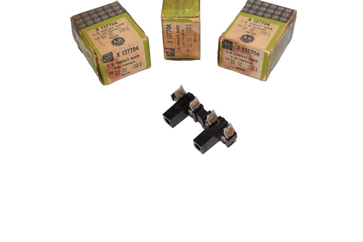 Allen Bradley X 137704 L.H. Contact Block (New - Lot of 3)