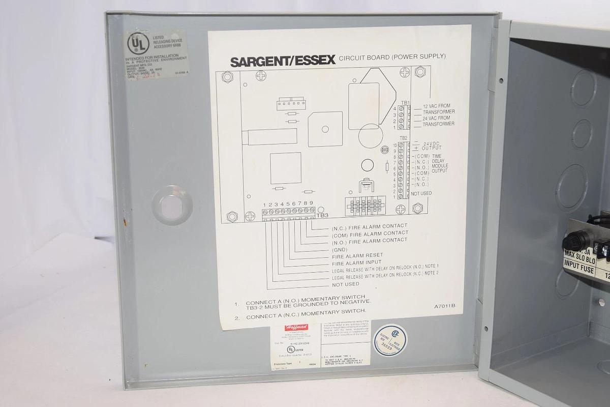 HOFFMANN A-HE12X12X6 Enclosure SARGENT 3530 Series Power Supply Timer Board NEW