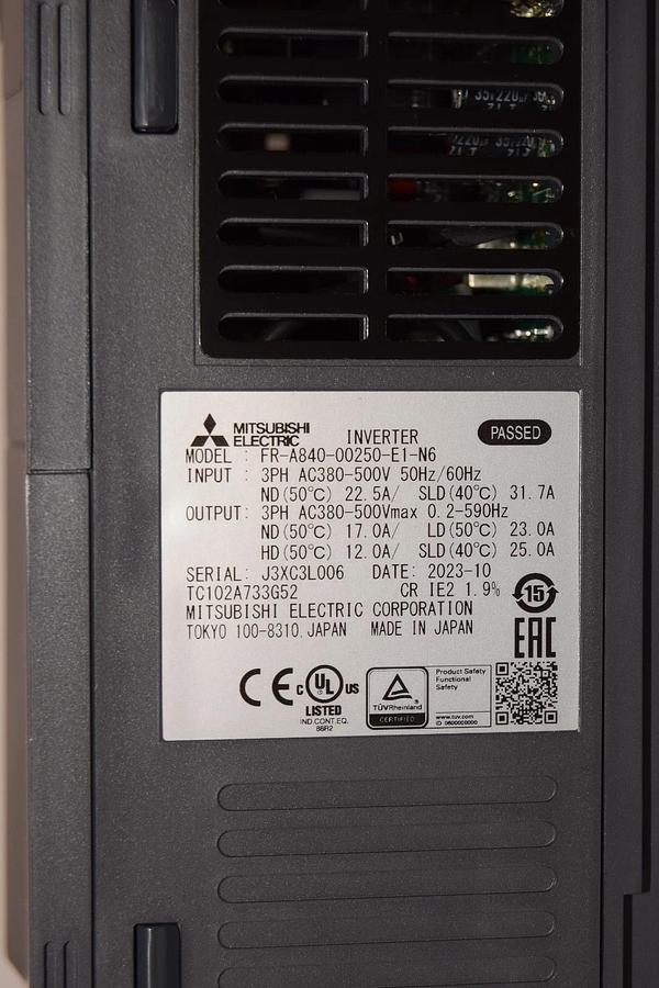 Mitsubishi Inverter A800-E FR-A840-00250-E1-N6 FRA84000250E1N6 3ph 380-500v *NIB