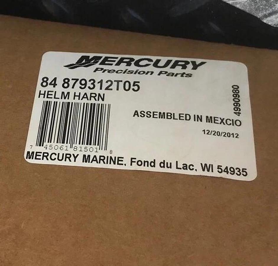 New Mercury Mercruiser Quicksilver Oem 84-879312T05 Harness Helm Twin Engine