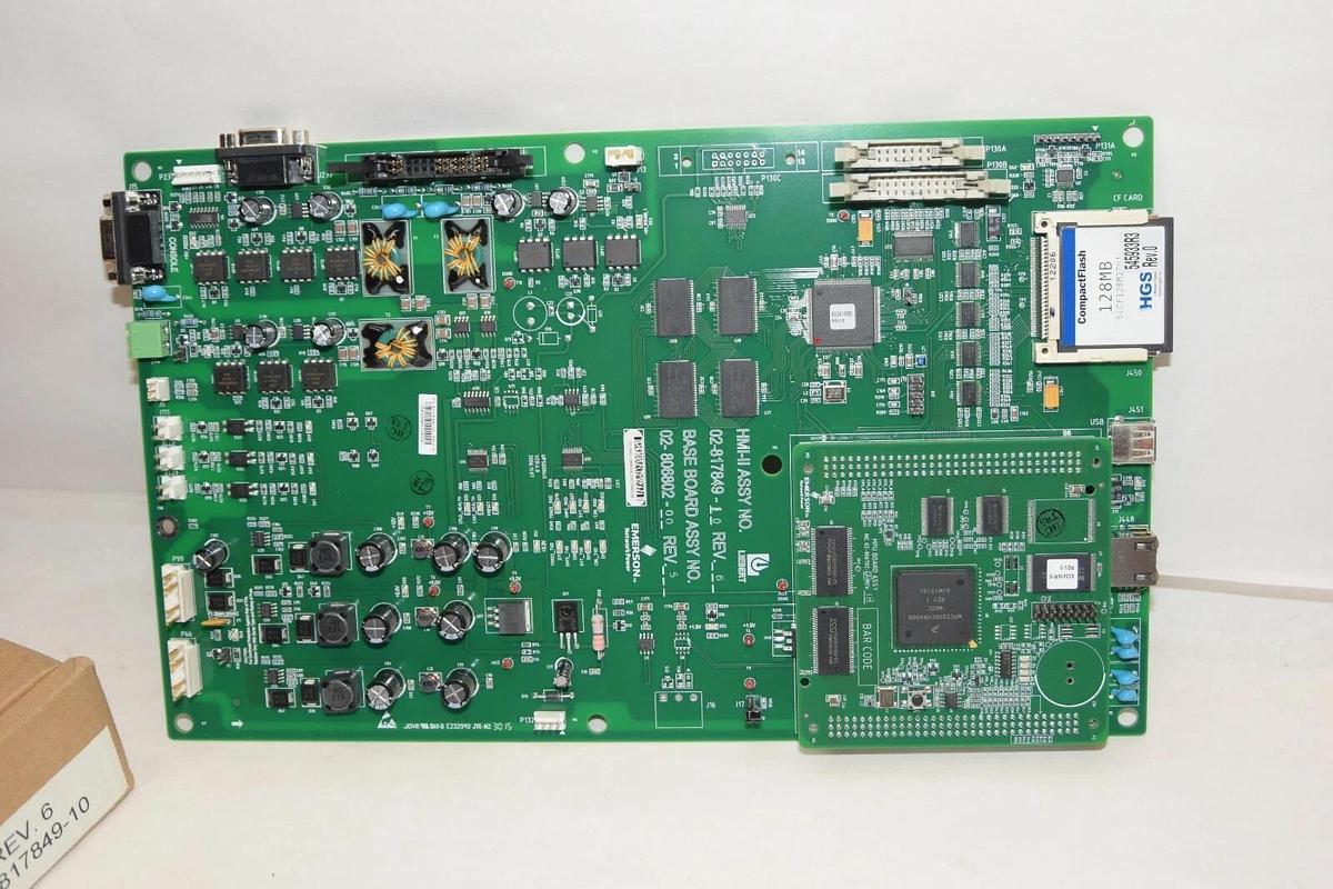 (NEW) EMERSON / LIEBERT 02-817849-10 Rev 6 02-806802-00 Rev 5 HMI-II Assy Board