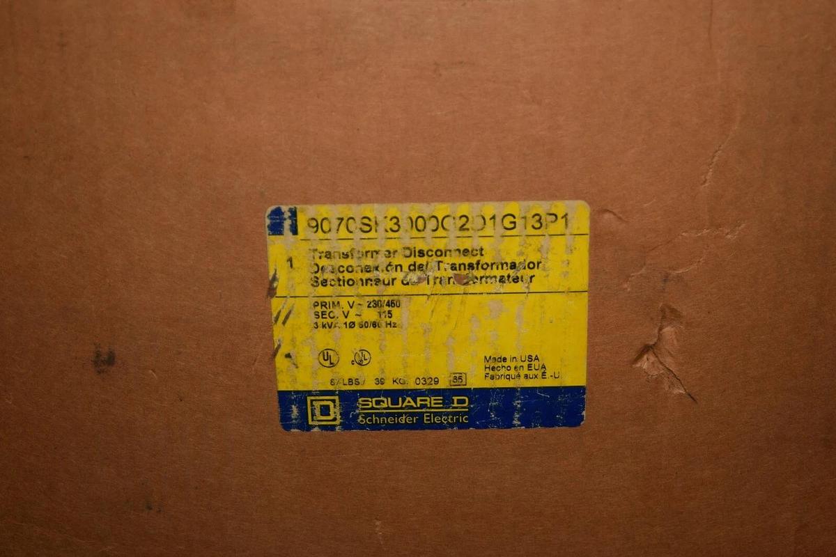(NEW) SQUARE D 9070SKG3000G2 Ser A 600Vac 50/60Hz Transformer Disconnect