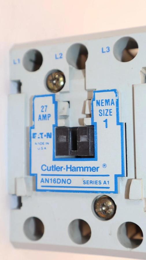 Used Cutler Hammer Motor Starter Ser B1 27A Amp AN16DN0 Size 1 W/ C320KGS1 120V Coil