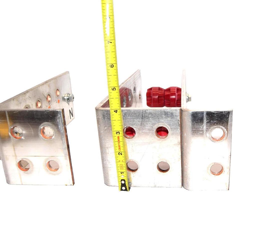 Used 10" x 4" x 1/4" 90 Degree Copper Bus Brackets (Lot of 3)