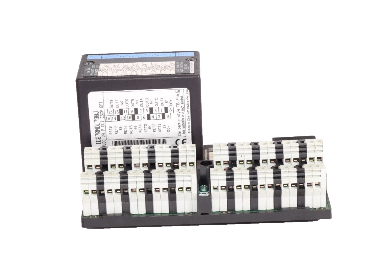 Used GE FANUC IC670CHS002E 24Vdc  I/O Base 2 Tier Box Terminal IC670MDL730J