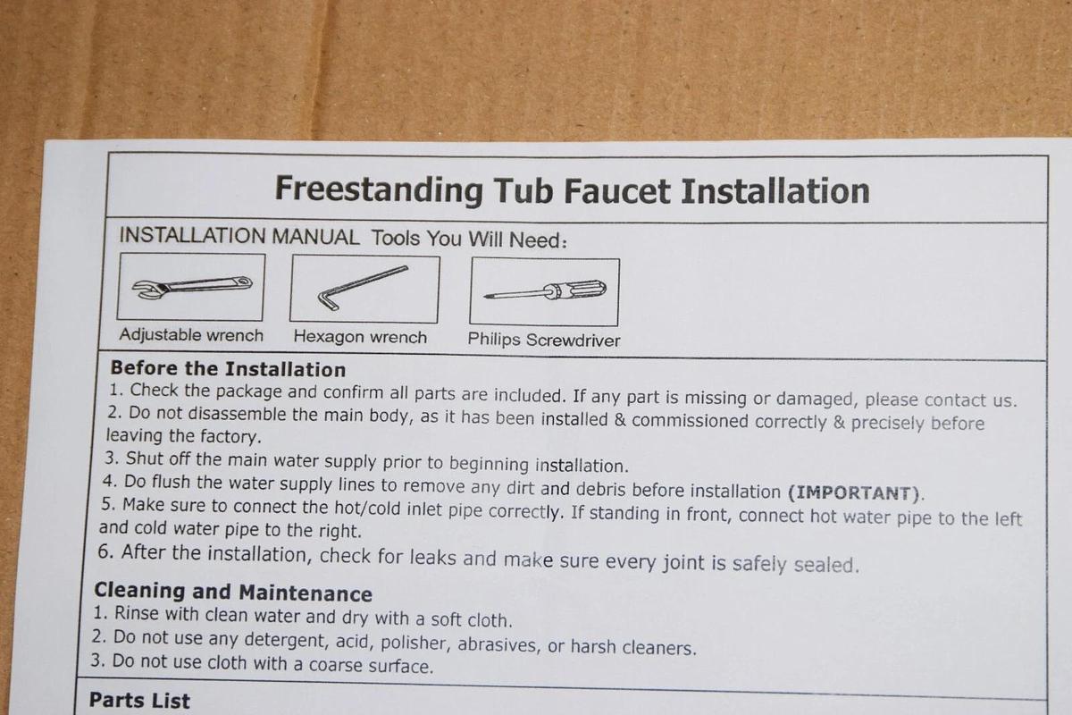 (NEW) LOVEDIMA X002IX1JC1 Antique Brass Freestanding Tub Faucet With Hand Shower