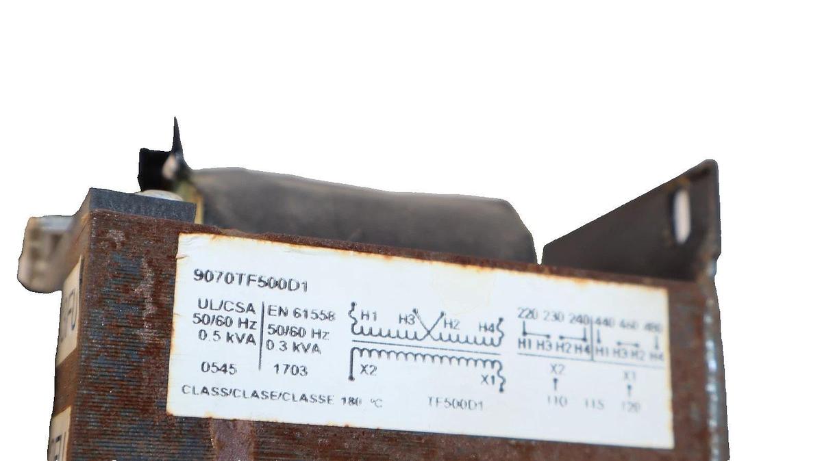 Used Square D Control Transformer 9070TF500D1 .5va .3kva w/ 30A Fuse Holder