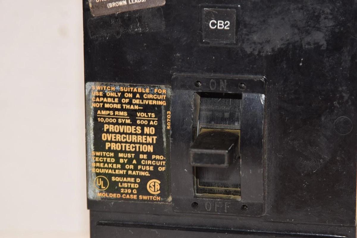 Used SQUARE D KAF360001616 225A 225 Amp 3P 600V Circuit Breaker