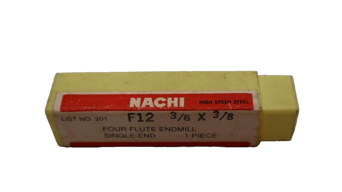 (NEW) NACHI 201 F12 3/8" x 3/8" Four Flute End Mill