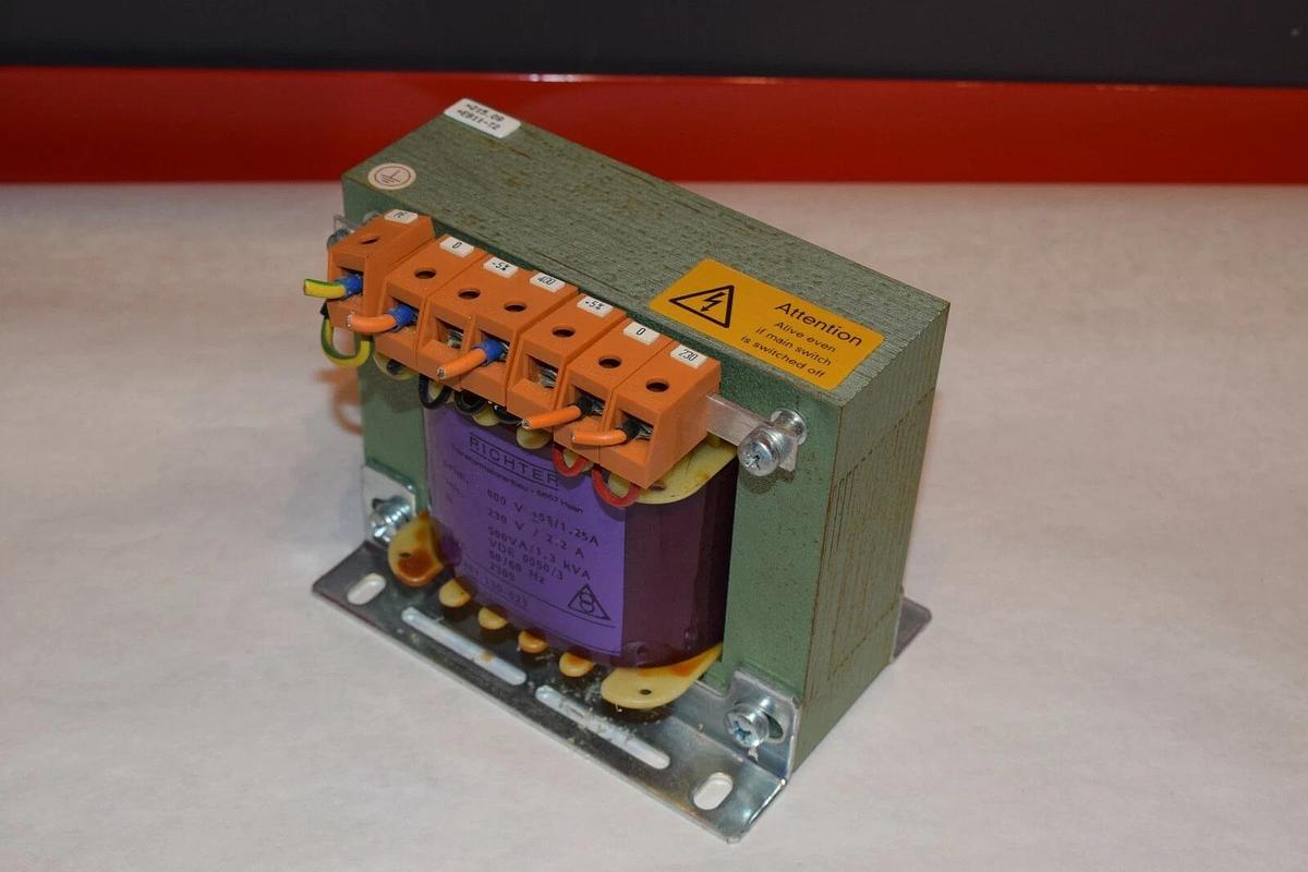 Used RICHTER 2309 887 130-023 VDE 0550/3 400V /1.25A 230V / 2.2A TRANSFORMER