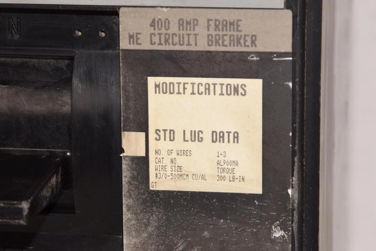 Used SQUARE D MEC436LSI Series 3 3P 600V 400A 400 Amp Breaker*Chip