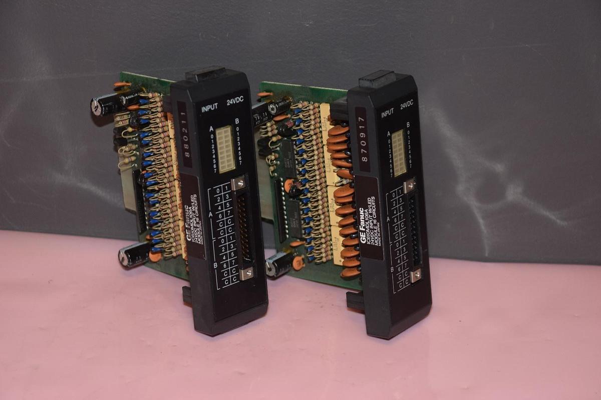 Used (LOT OF 2) GE FANUC IC610MDL106A 24VDC INPUT W/LED 16 CIRCUIT INPUT MODULE