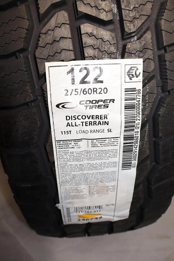 Used (NEW) COOPER 275/60R20 , 122 Discoverer All-Terrain (1) Tire  275/60/20