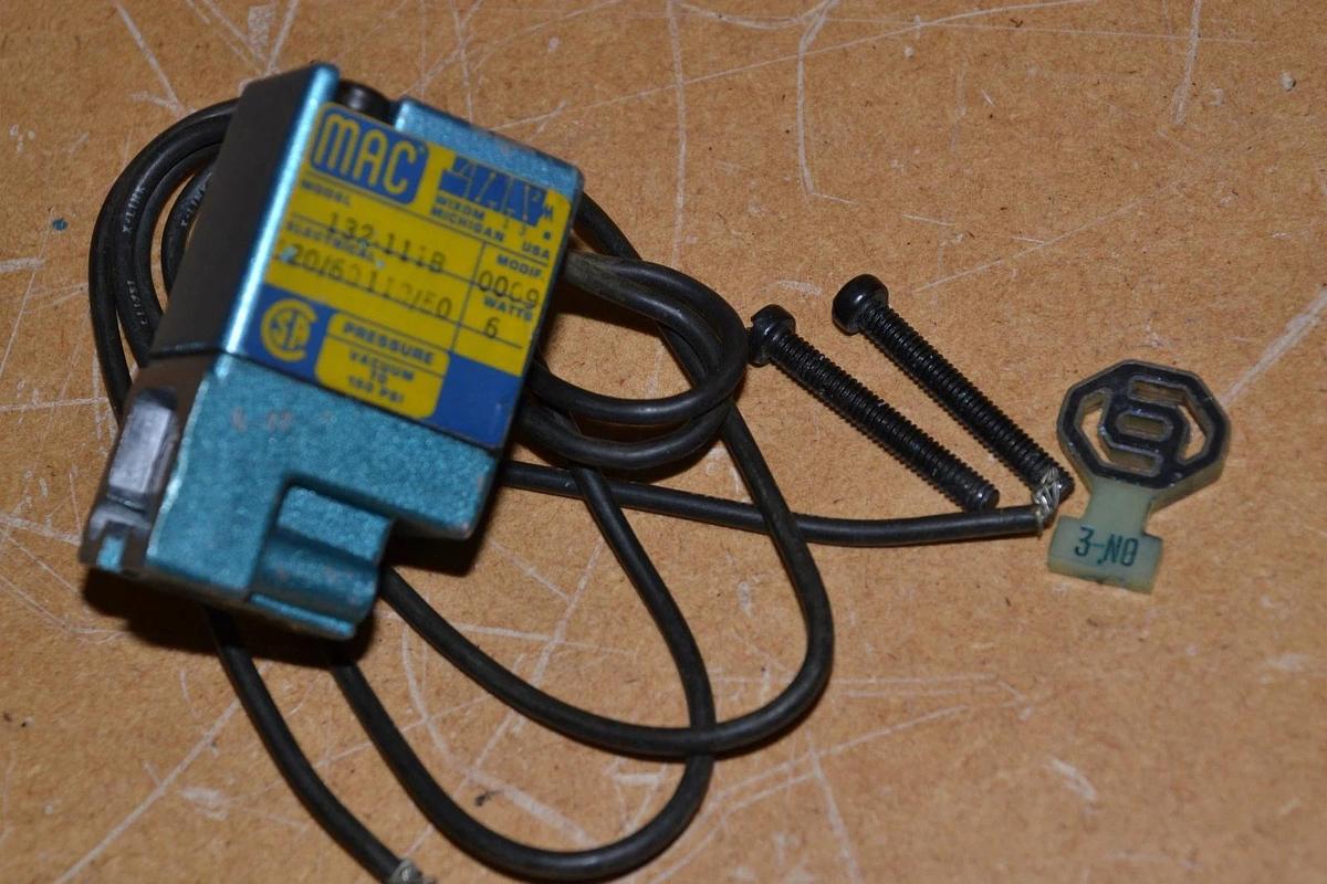 MAC VAVLES 132-111B 132111B 120/60 110/50 6W SOLENOID VAVLE NEW