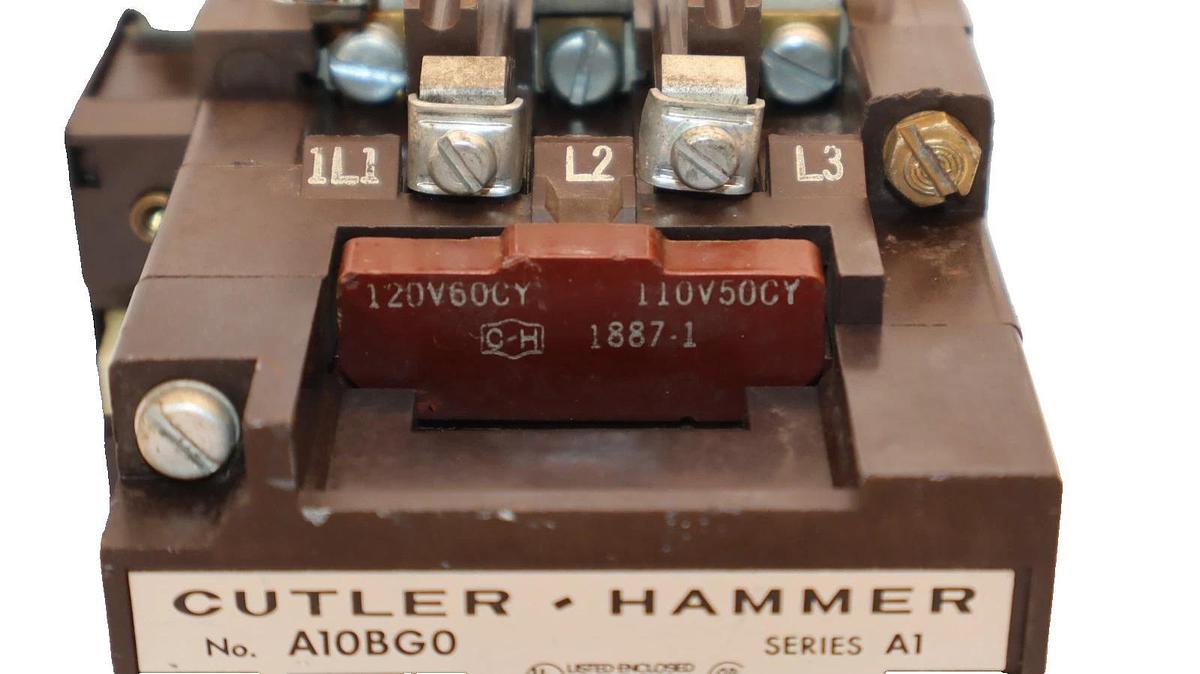 Used Cutler Hammer A10BG0 Nema Size 0 Series A1 110-120V Coil Contactor