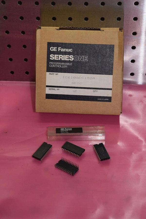 GE Fanuc Series One  IC610ACC152A PLC RAM Chip Set Toshiba TC5517CPL-20