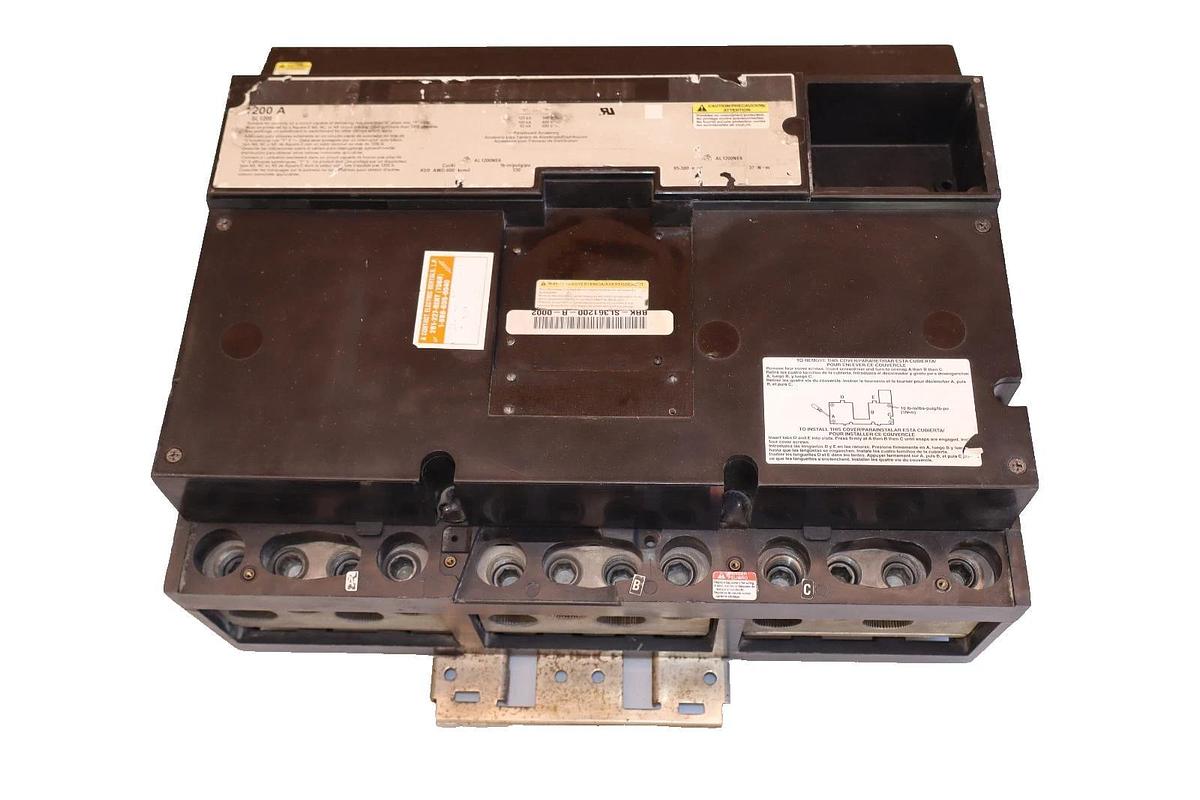 Used Square D 1200Amp SL1200 Circuit Breaker 1200A Frame 600V 3Pole (Missing Cover)