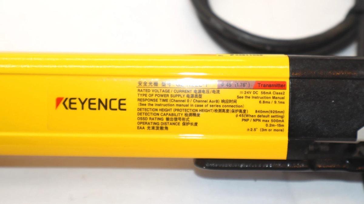 Used Keyence GL-R22L-T , GLR22LT 24V 56mA Light Curtain Transmitter