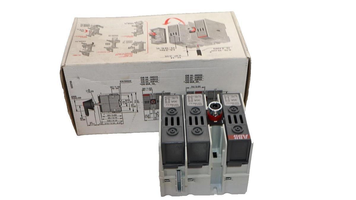 ABB OS 30AJ12 , OS30AJ12 30A 3 Pole General Purpose Fuse Switch (New)